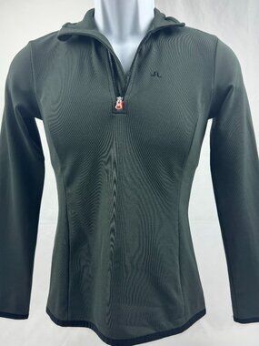 J.Lindeberg Womens 1/4 Zip Jarvis T-Neck Fieldsensor Mid Layer Gray Size S